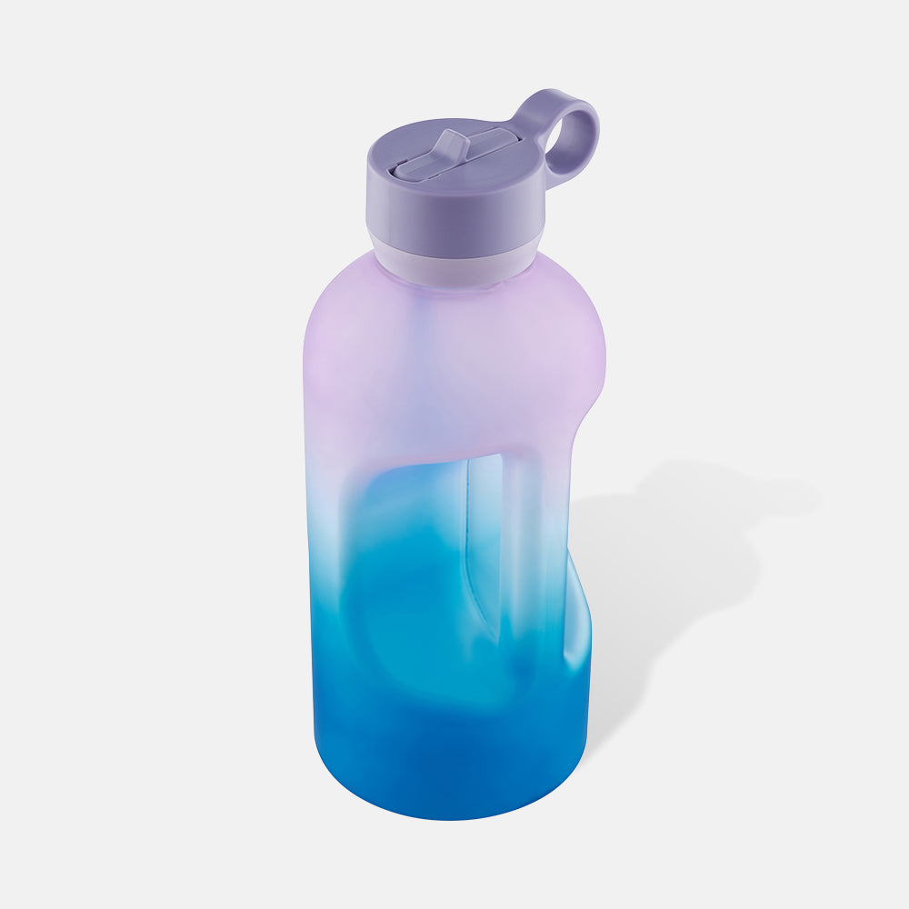 glass water bottle with straw