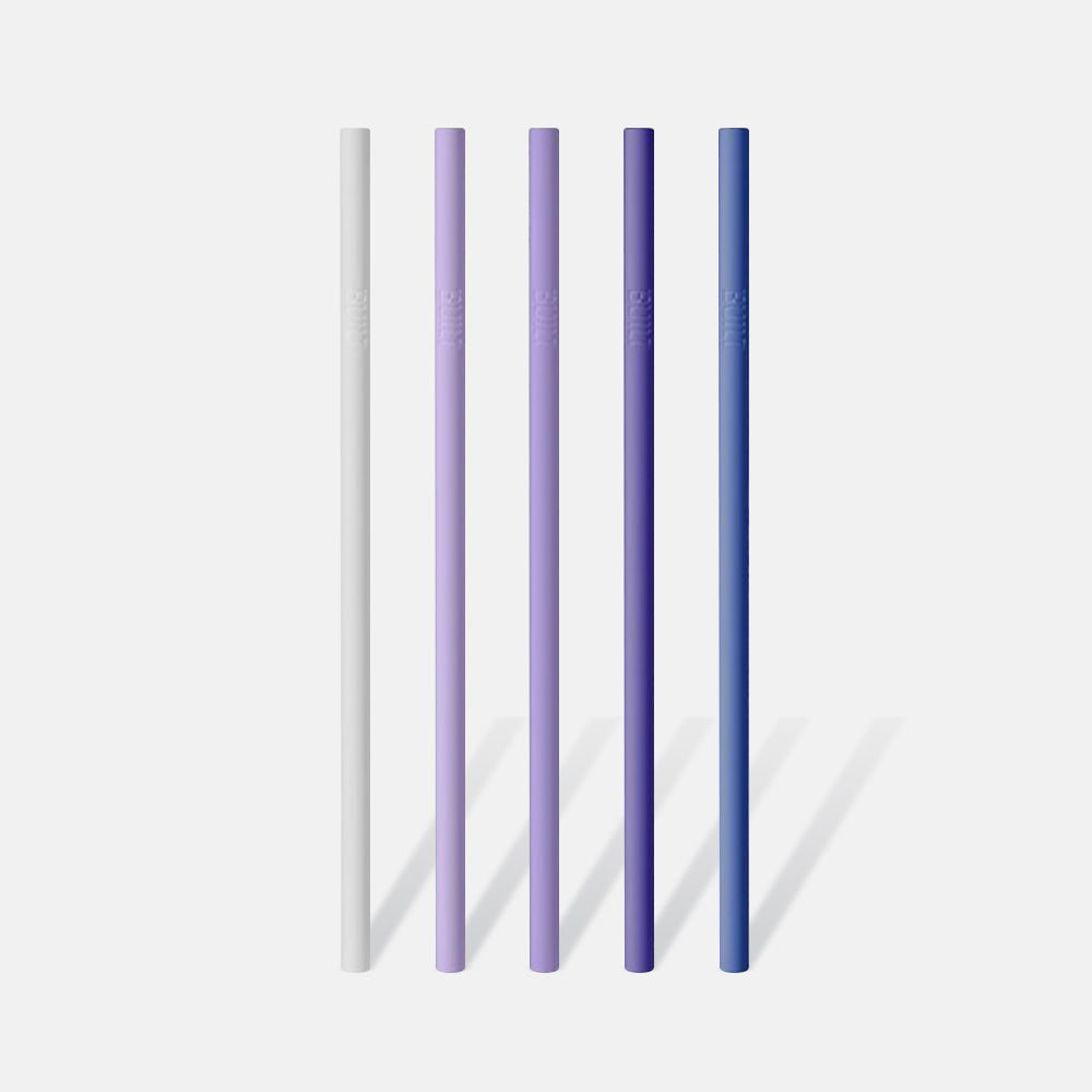 Silicone Straw Set with Cleaner
