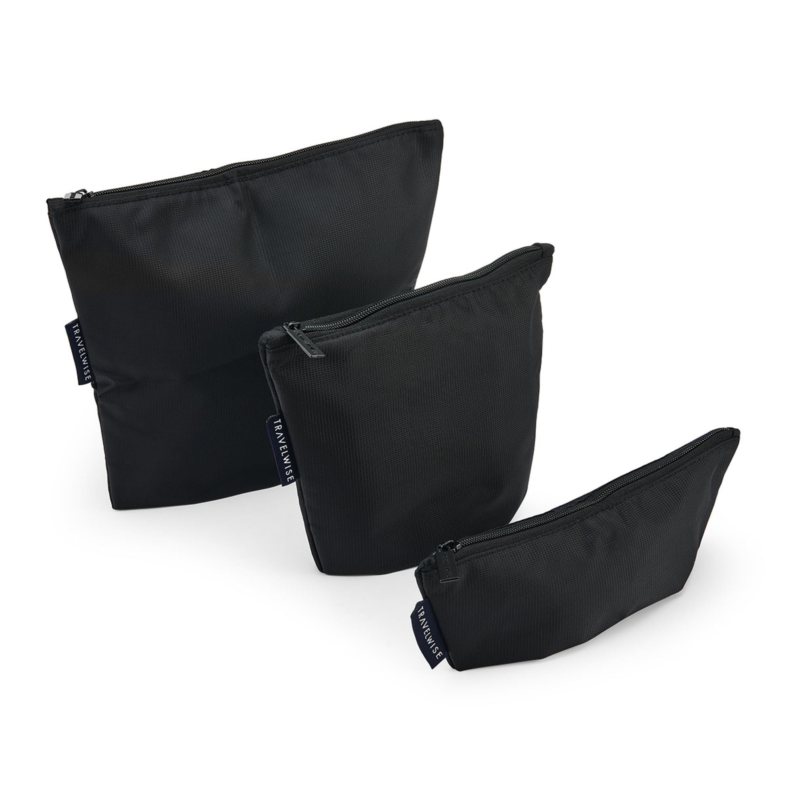 TravelWise 3 Piece Top Zip Pouch Set