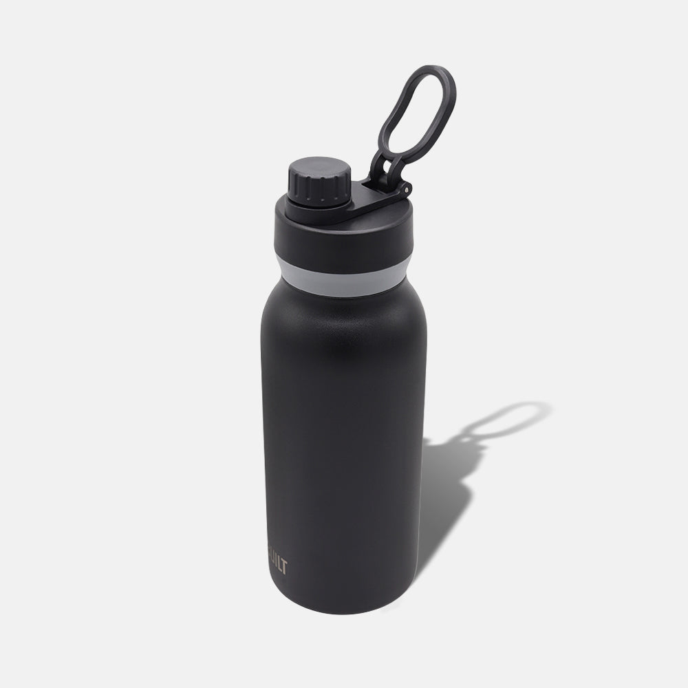 Deluxe Spout Lid for Wide Mouth Bottles For Wide Mouth Bottles, Black