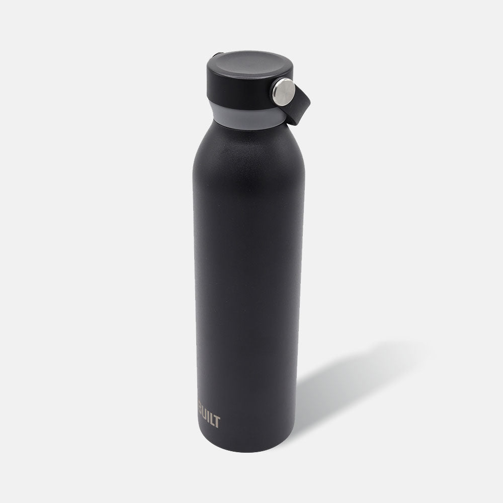 24 oz Colorful Stainless Steel Insulated Water Bottle Wide Mouth, Organe&Black