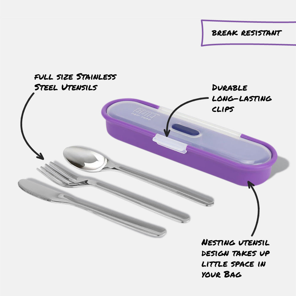 Gourmet Stainless Steel Utensils and Case