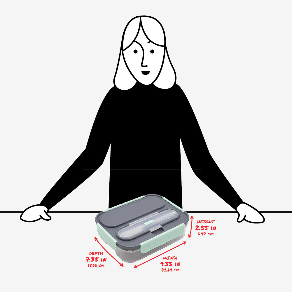 Gourmet 2 Compartment Bento with Ice Pack