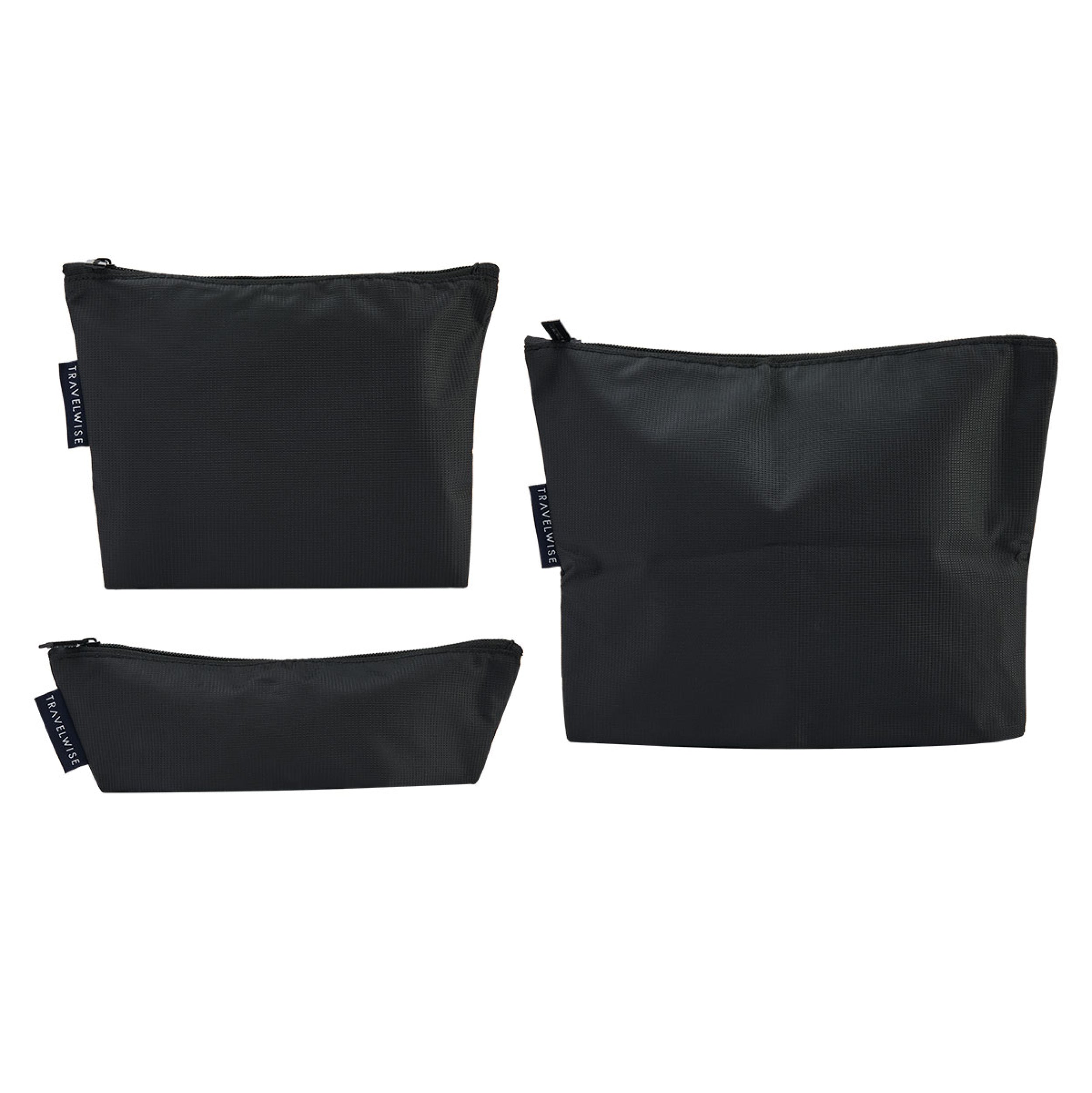 TravelWise 3 Piece Top Zip Pouch Set