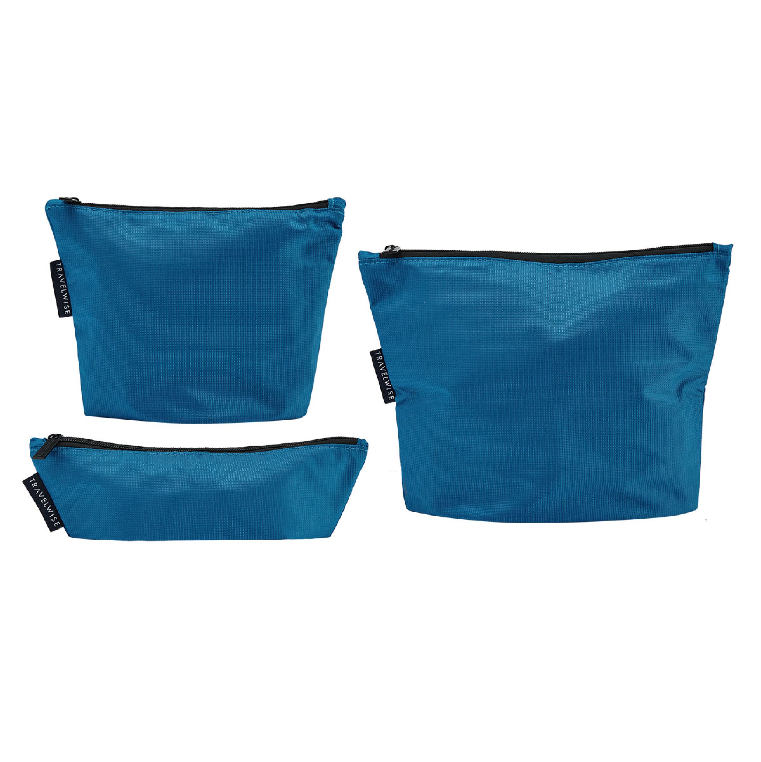 TravelWise 3 Piece Top Zip Pouch Set