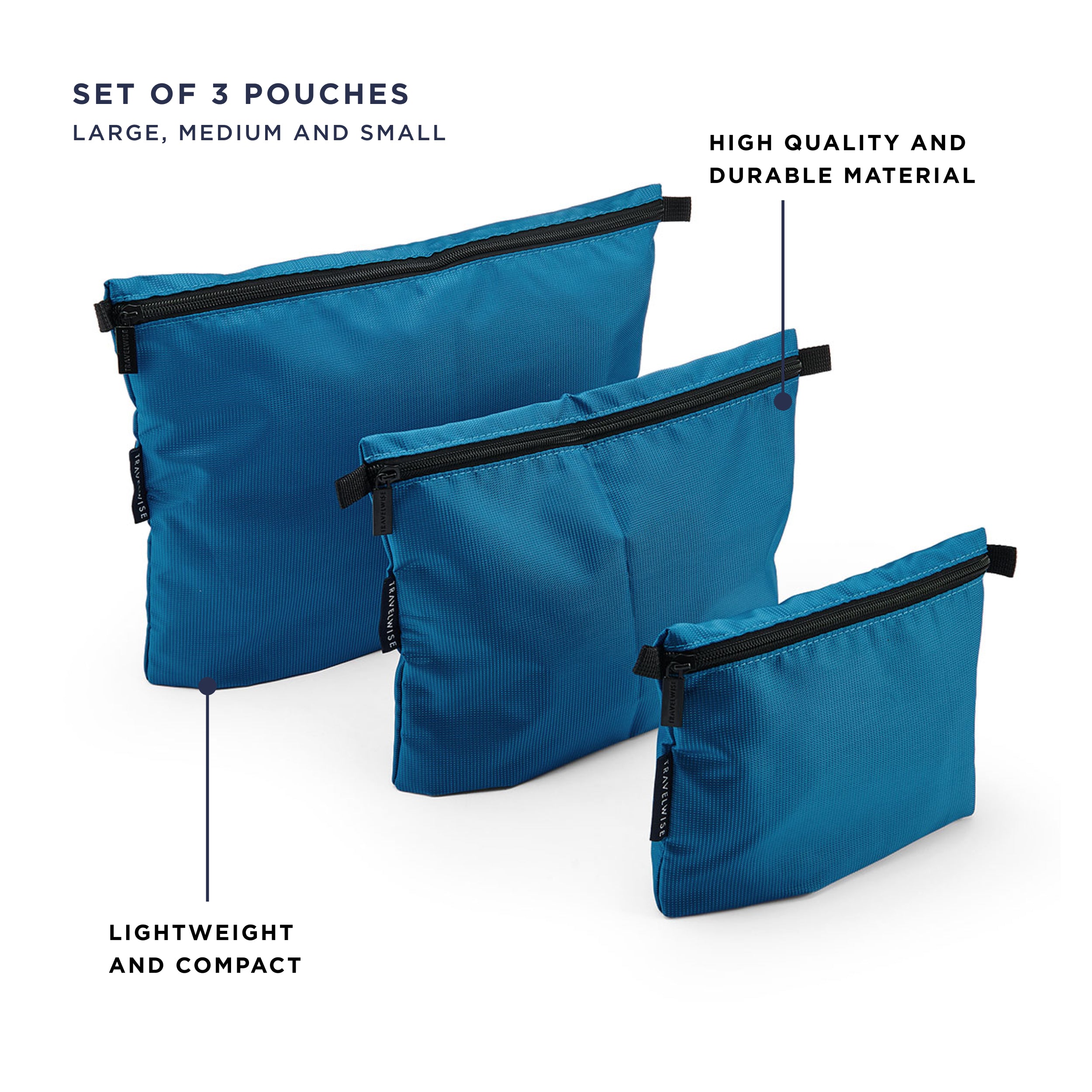 TravelWise 3-Piece Pouch Set