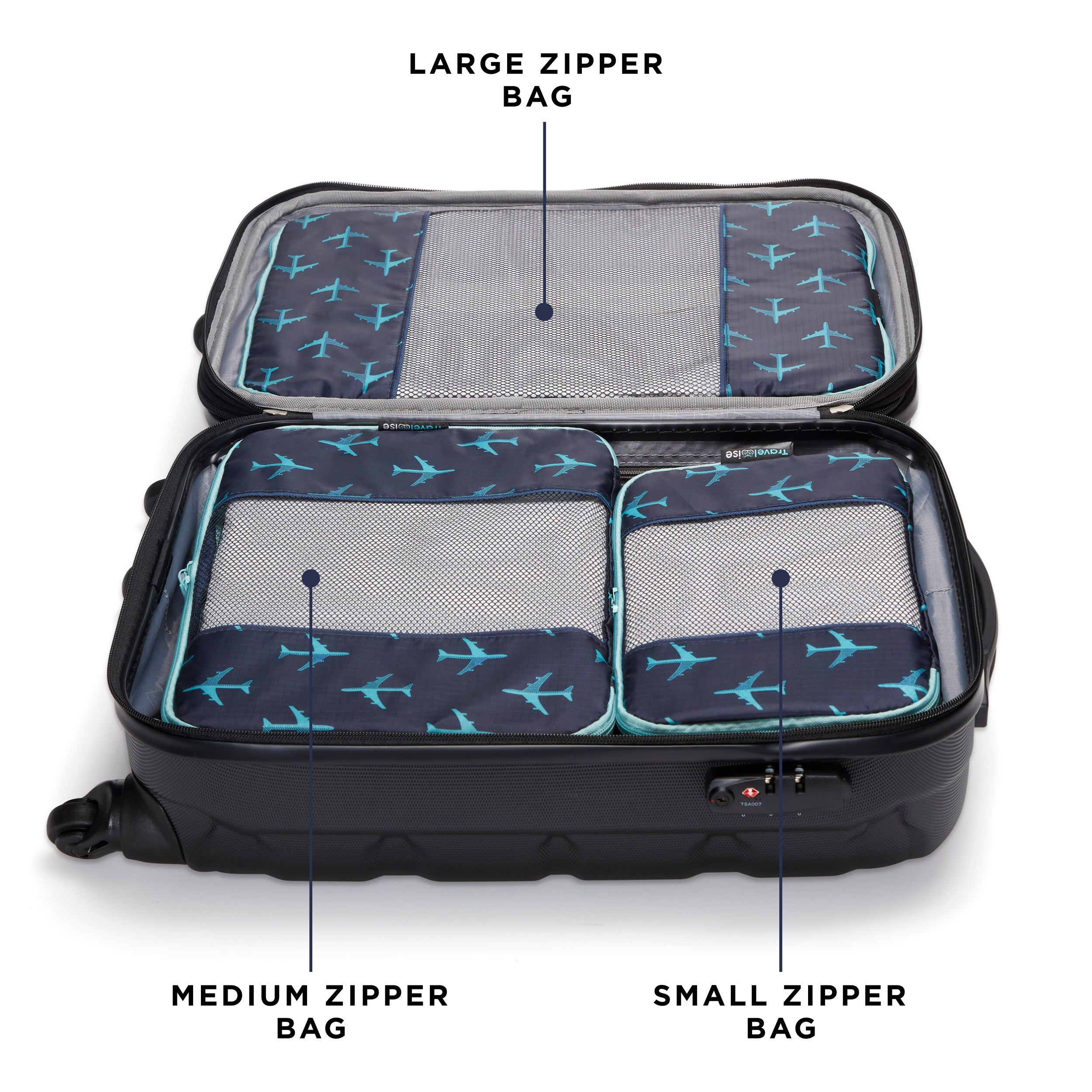 TravelWise Packing Cubes 5-Piece Set