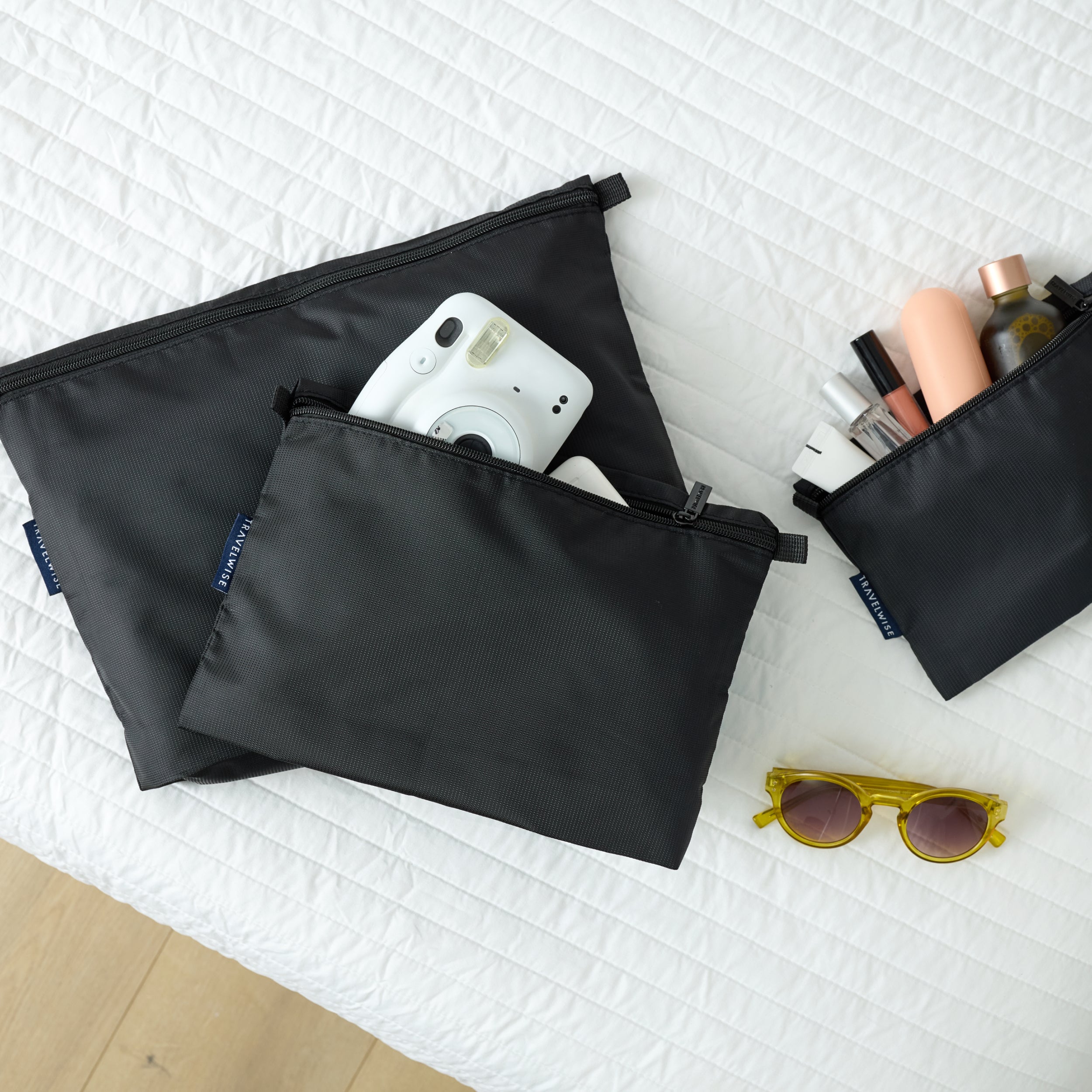 TravelWise 3 Piece Top Zip Pouch Set
