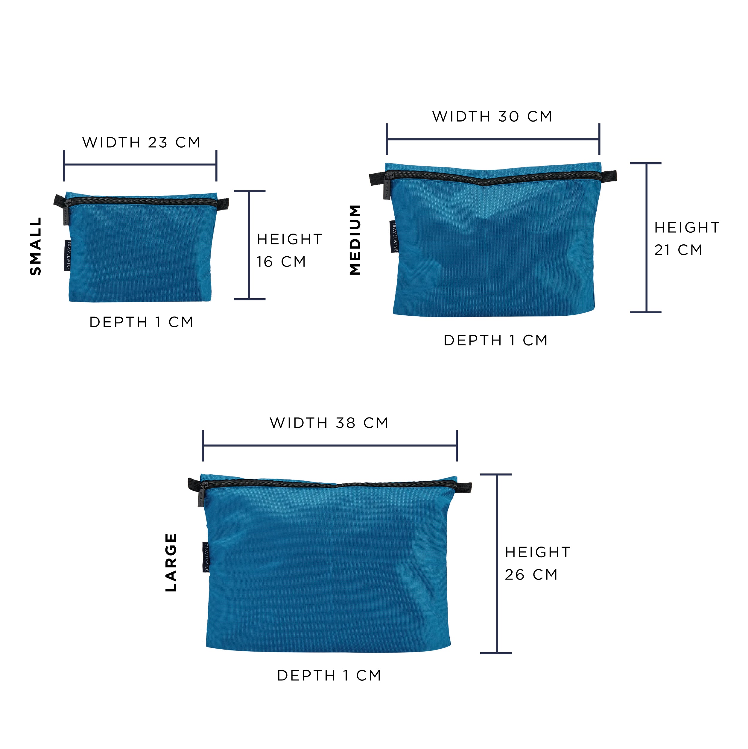 TravelWise 3-Piece Pouch Set