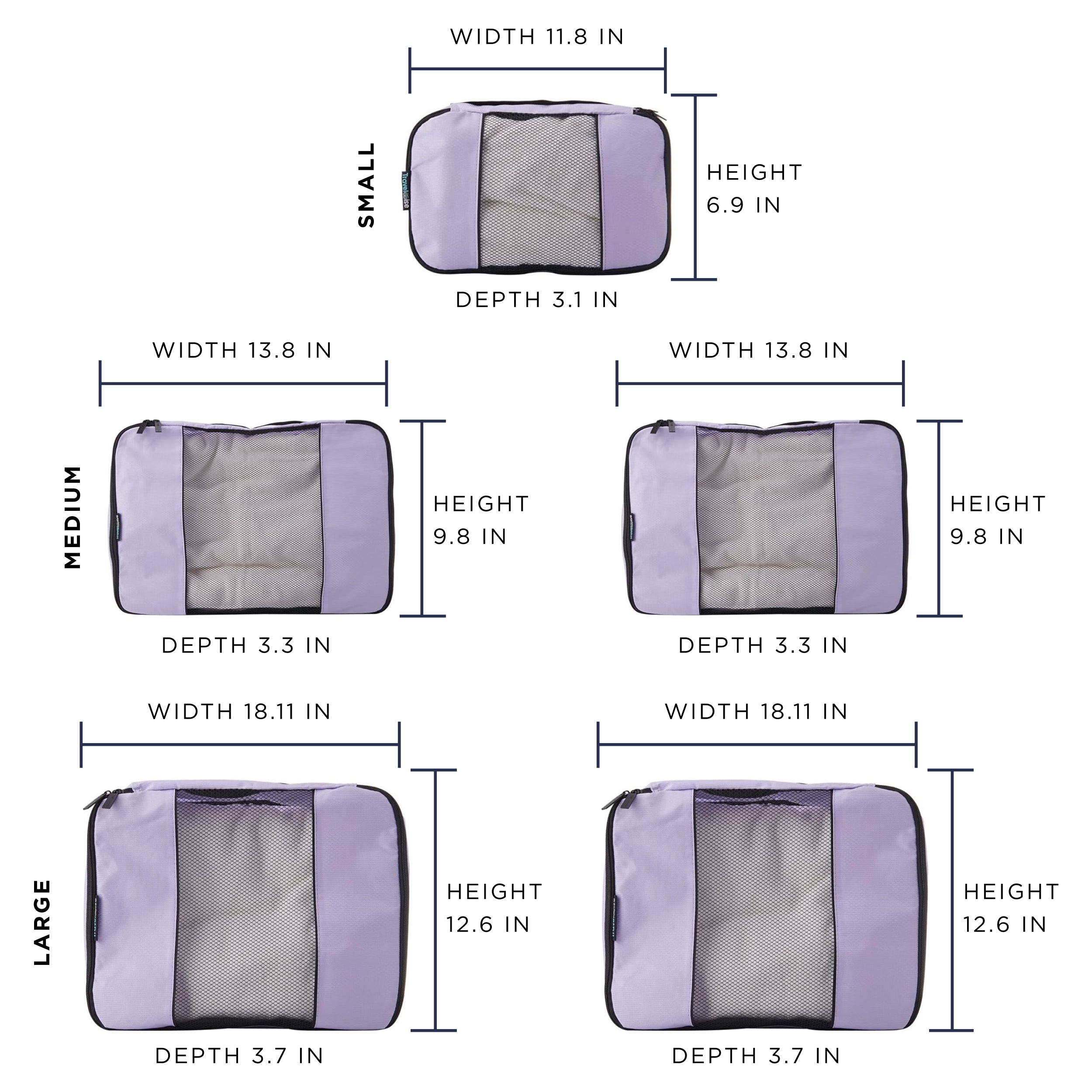 TravelWise Packing Cubes 5-Piece Set