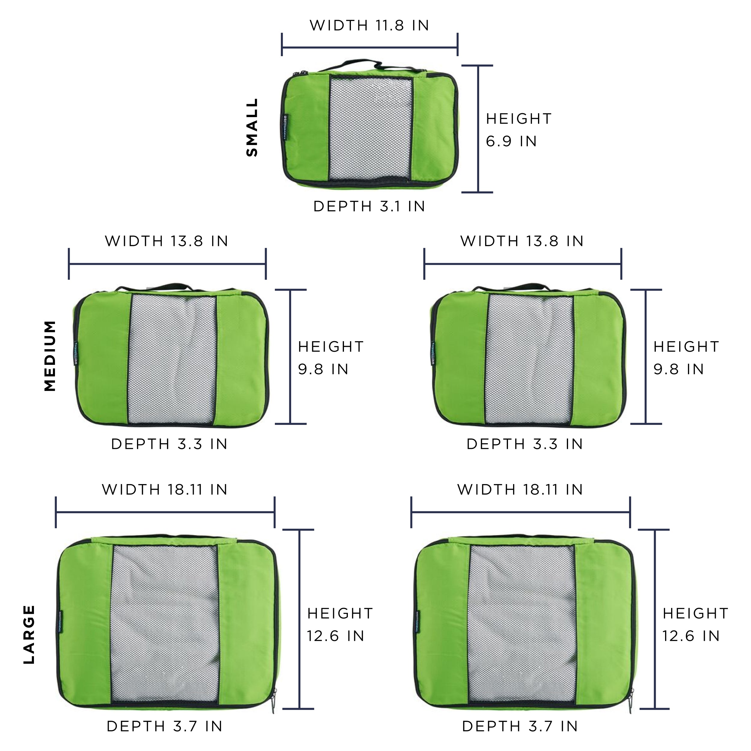 TravelWise Packing Cubes 5-Piece Set