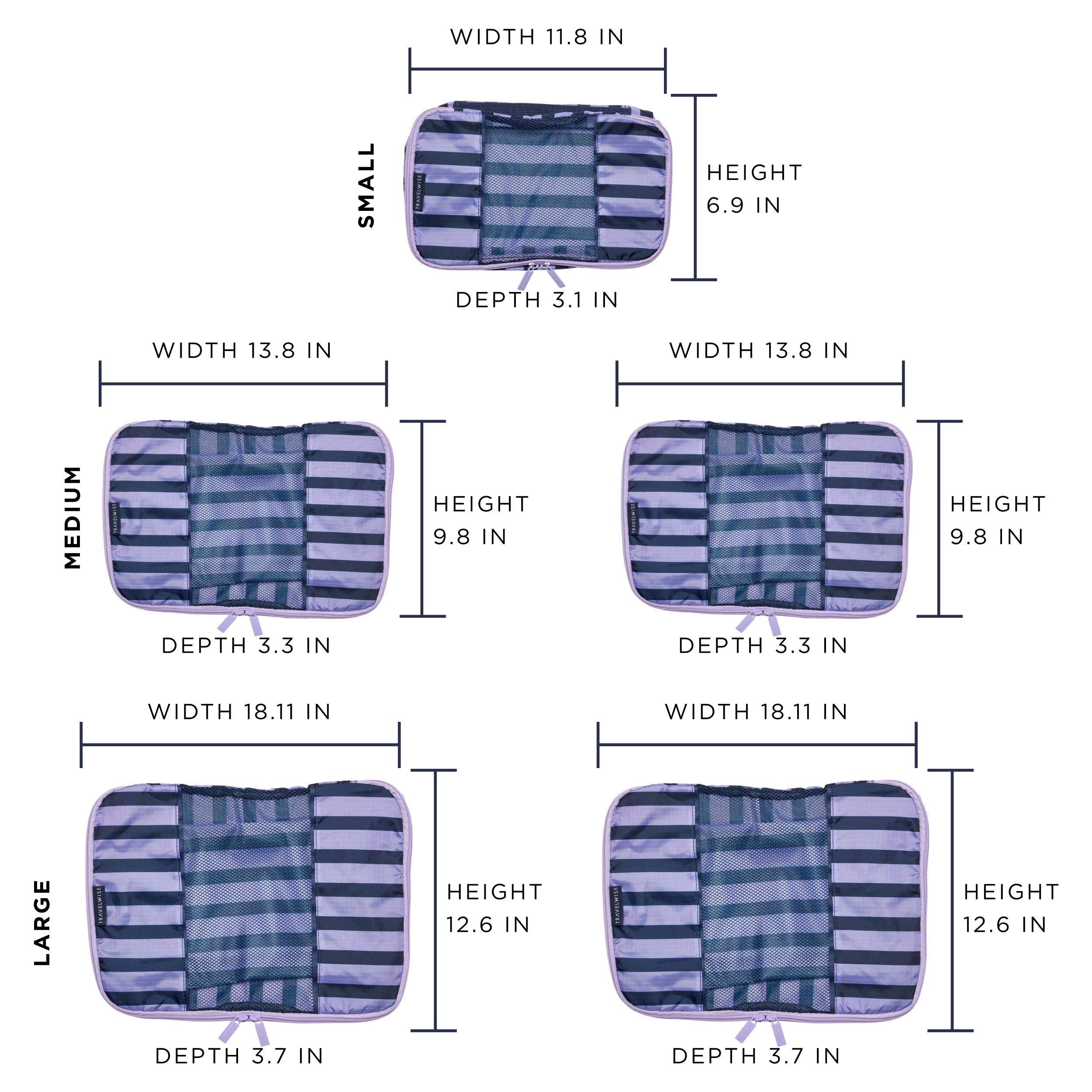 TravelWise Packing Cubes 5-Piece Set