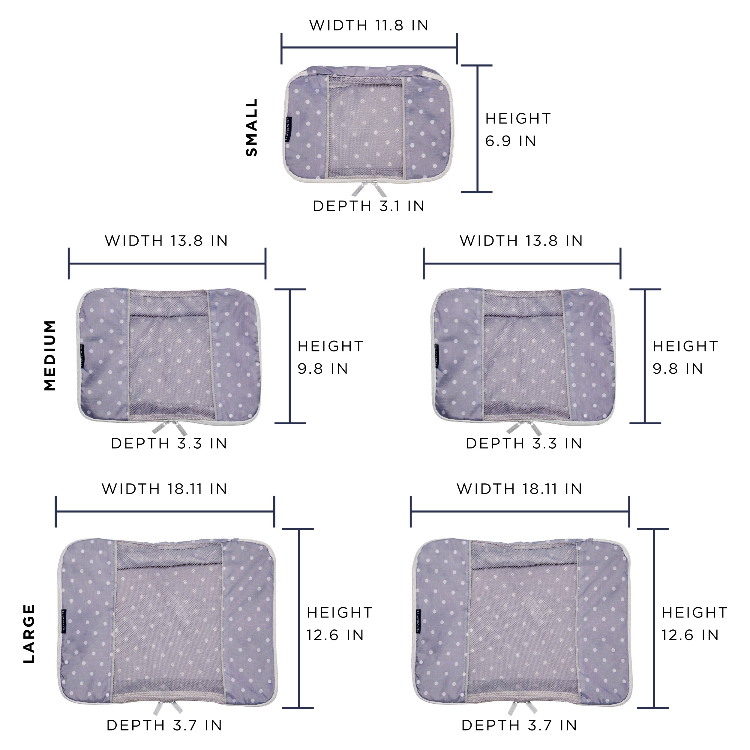 TravelWise Packing Cubes 5-Piece Set