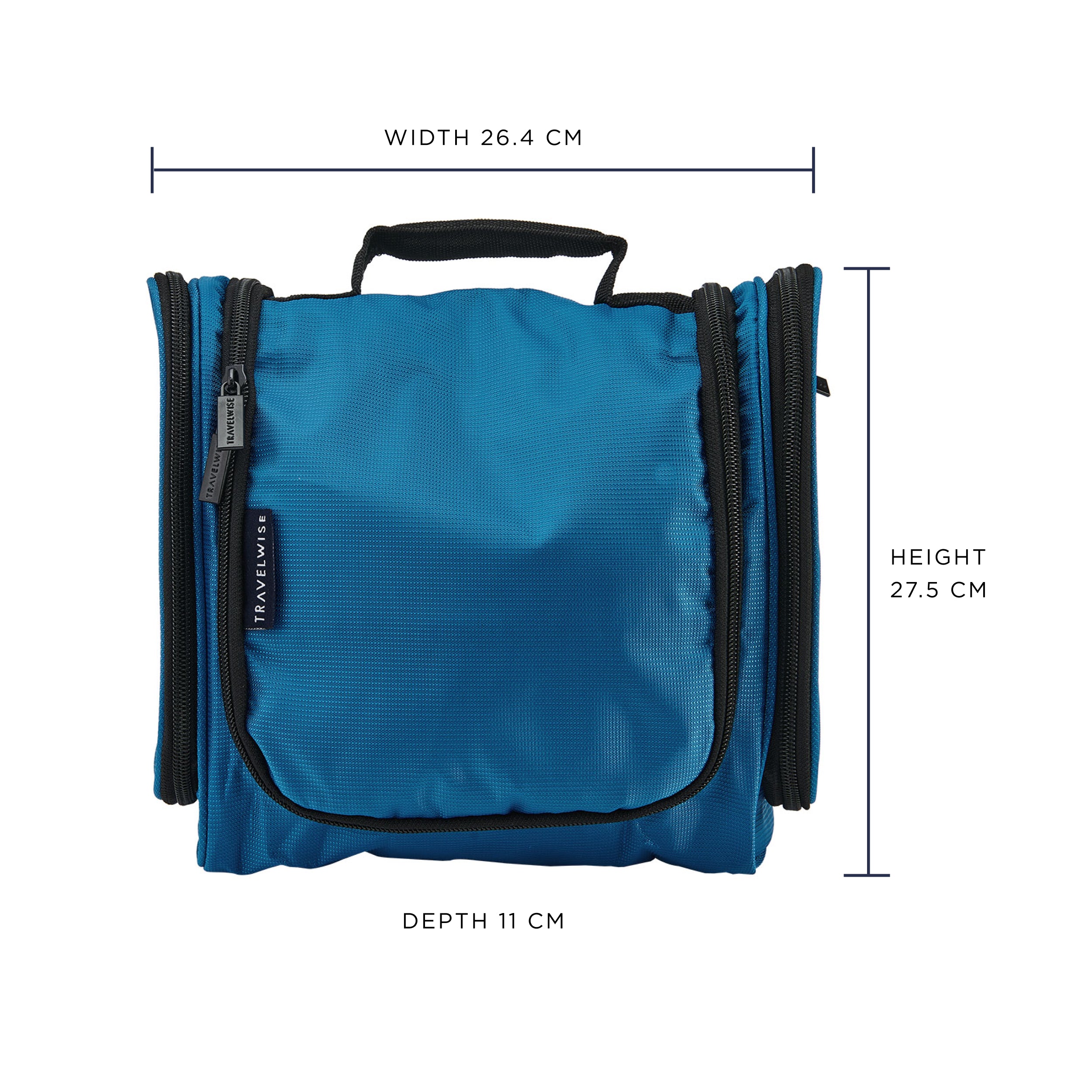 TravelWise Hanging Toiletry Bag, Travel Toiletry Organizer, Blue TravelWise Hanging Toiletry Bag, Travel Toiletry Organizer, Blue