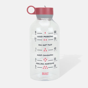 Motivational Ombre Flip Straw Water Bottle - Red