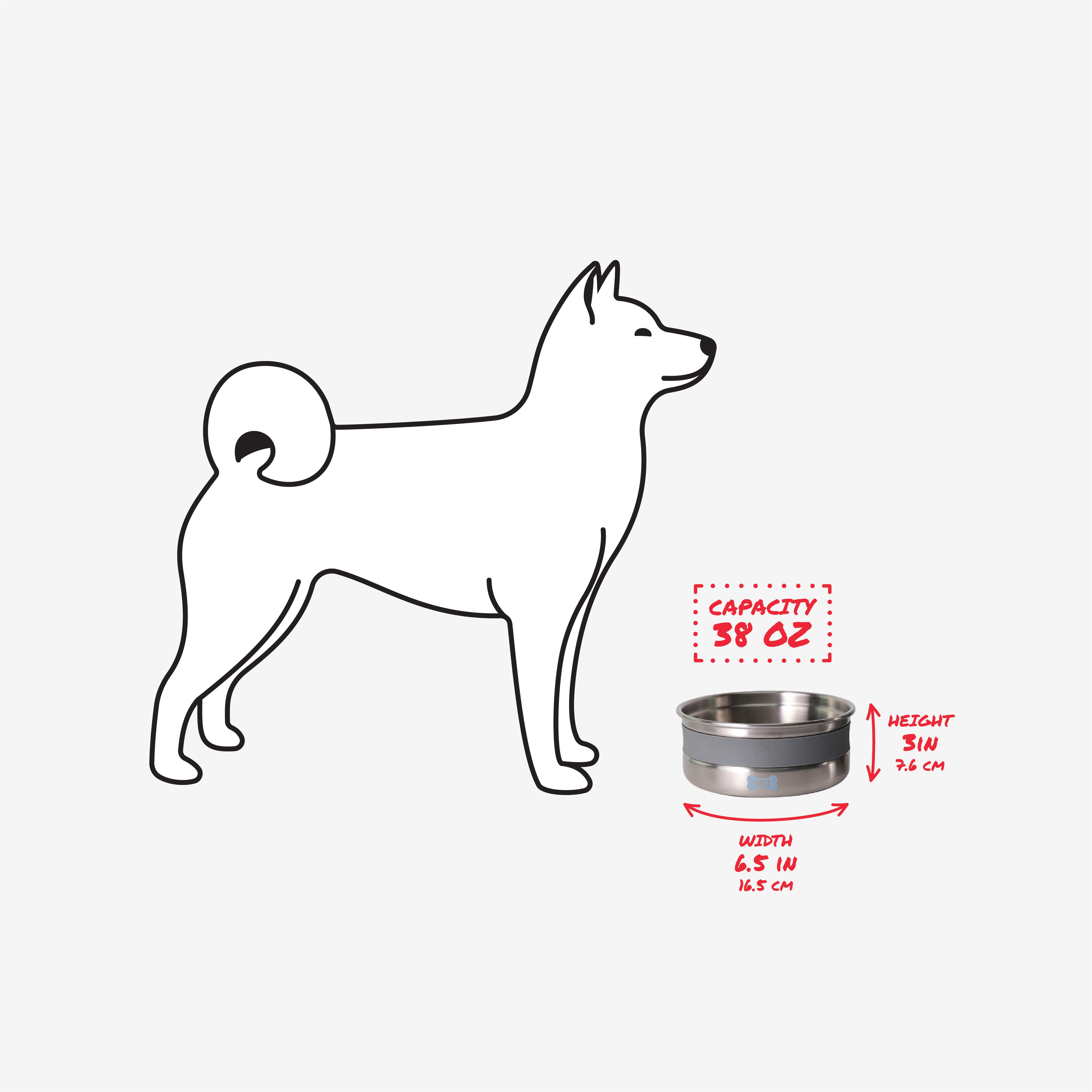Size::38oz | Dog Bowl